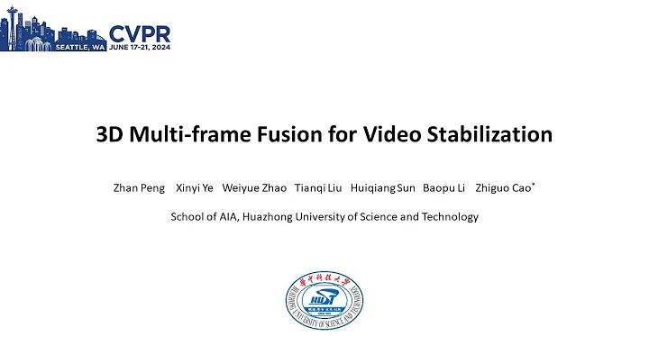 [CVPR 2024] 3D Multi-frame Fusion for Video Stabilization