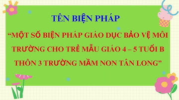 Bài thuyết Trình thi giáo viên dạy giỏi cấp huyện năm học 2024 - 2025 Bậc học mầm non