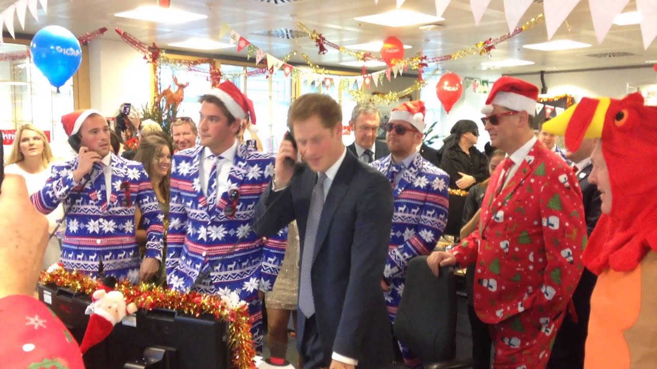 Prince Harry Voice Broking Icap Charity day In London 2014 YouTube