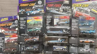 Unboxing Classic Johnny Lightning Legends series. Funny car, Top Fuel, and Stock cars