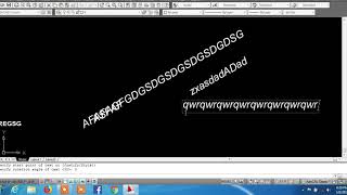 text with angle in autocad