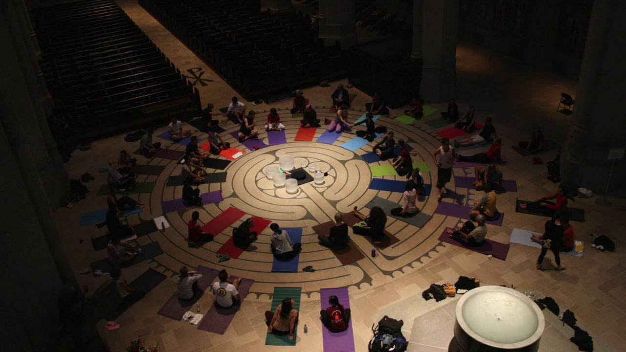 Yoga on the Labyrinth Grace Cathedral SF May 31, 2016 YouTube