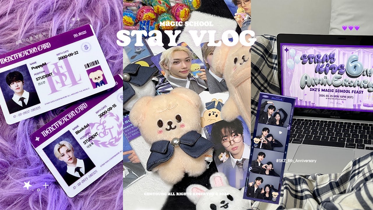 #𝑺𝑻𝑨𝒀𝑽𝑳𝑶𝑮 눈 떠보니 내가 스키즈 마법학교 학생✧⁺..? | 💜𝓢𝓚𝓩 𝓜𝓪𝓰𝓲𝓬 𝓢𝓬𝓱𝓸𝓸𝓵 팝업스토어 브이로그(스키주카페,포토이즘,조향키트,고수포차etc)