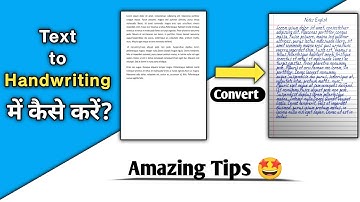 how to convert text to handwriting !!