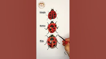 Ladybug Drawing Realistic | Draw Ladybug Artistic 🌈🐞 #ladybug #drawing #acrylic #shorts #art