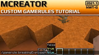 MCreator 2021.1: How to use Custom Gamerules