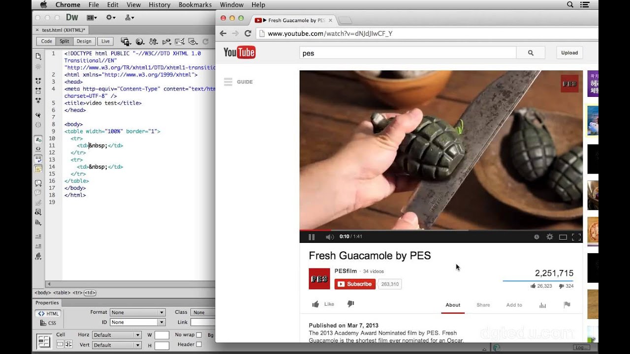 Embedding Video in Dreamweaver YouTube