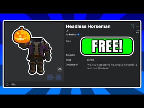 How to get HEADLESS HORSEMAN for FREE! (Roblox Headless Head