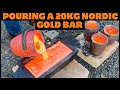 20 KG Nordic Gold Ingot from scrap - ASMR Metal Melting - Trash To Treasure - BigStackD 44LB Bar