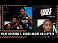 Stephen A.‘s sources say KD could give the Nets the OK to move on from Kyrie | First Take