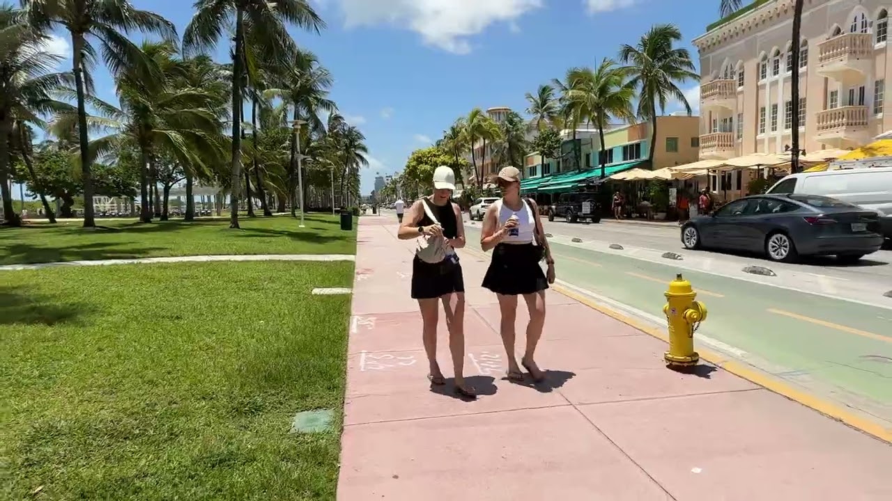 Miami Walking Tour POV 4K 🌴 City Streets to South Beach Ocean Drive Florida