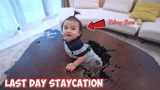 Last Day Staycation! Arsel Sangkut Dalam Meja