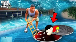 Franklin & Shinchan Escape From Tsunami || End of Gta 5 || Gta Tamil the tsunami screenshot 4