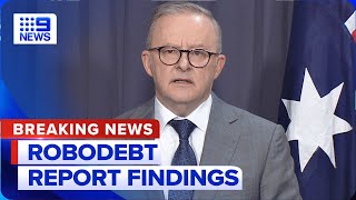 Prime Minister, Government Services Minister respond to Robodebt report findings | 9 News Australia screenshot 5