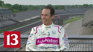 Helio Castroneves watches his fourth Indy 500 win