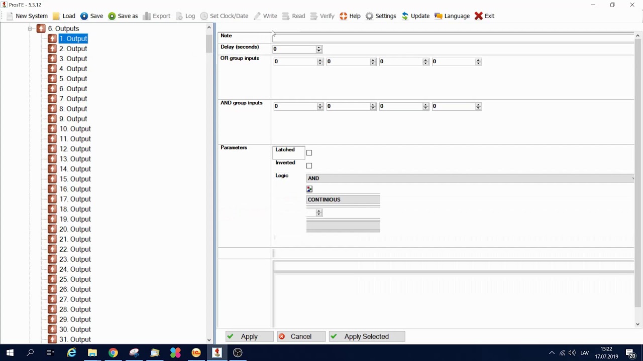 Teletek MIO22 configuration | Конфигурация релейных выходов на Teletek