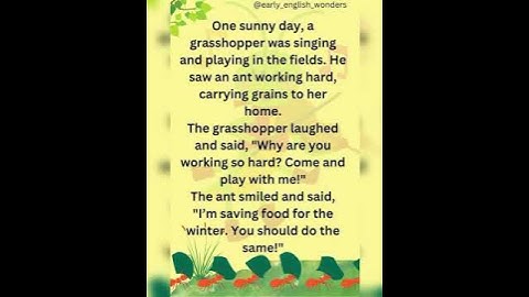 "The Ant and the Grasshopper 🐜🎻 | Moral Story for Kids | Hard Work Pays Off"