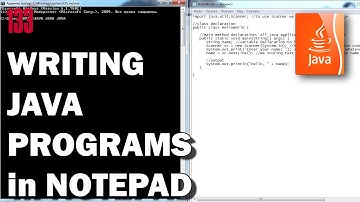 JAVA: Writing first program in notepad