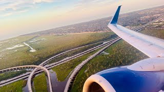 4K | Delta Air Lines Boeing 737-900ER (N829DN) Gorgeous Sunset Engine Buzz New Orleans Takeoff