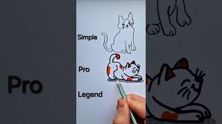Drawing of a CAT 😺 What is your level #shorts #drawing #level #cats