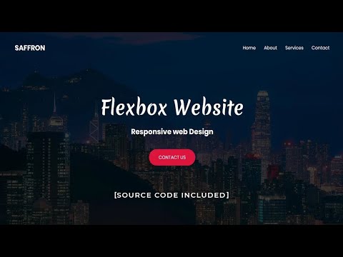 Responsive Website design with flexbox | Flexbox page layout design tutorial