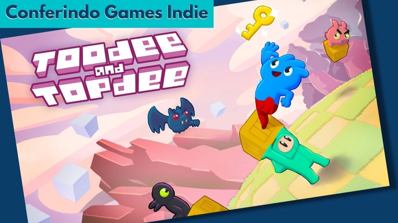 Toodee and Topdee é um jogo de puzzle perfeito para jogar com seu amig, puzzle game