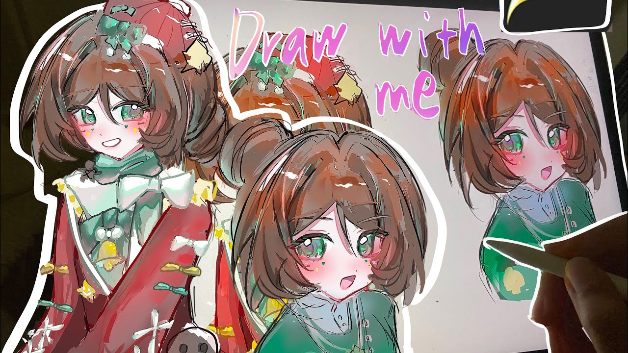 draw with me❤️🎄✨IPad ASMR，Emma Woods，Procreate，identity V