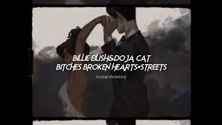 billie eilish,doja cat-bitches broken hearts×streets (sped up+reverb) \/\/tiktok version