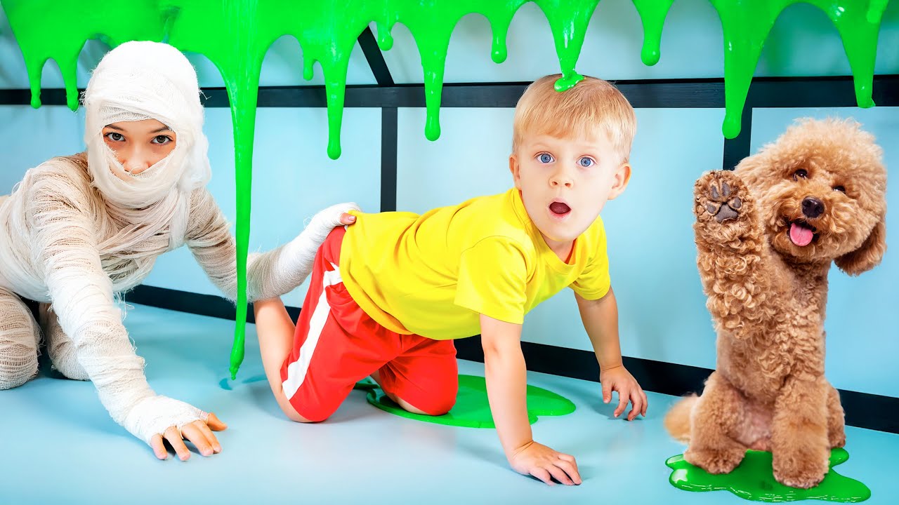 Anak Anjing Jatuh ke Ruang Bawah Tanah 🐶 – Petualangan Oliver & Ibu di Labirin Besar