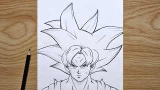 How to draw Goku | Goku drawing easy step by step | Anime goku drawing idea tutorial for beginners