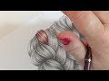 Colouring Tutorial: Colouring Hair with coloured pencils.