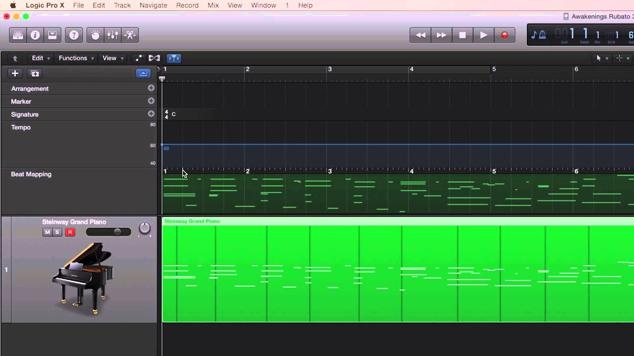Beat Mapping Rubato Performance in Logic