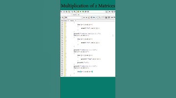 #85 Multiplication of two matrices || 2-D array || C Program #shorts #coding #shortvideo #array