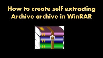 How to create self-extracting archive using Winrar