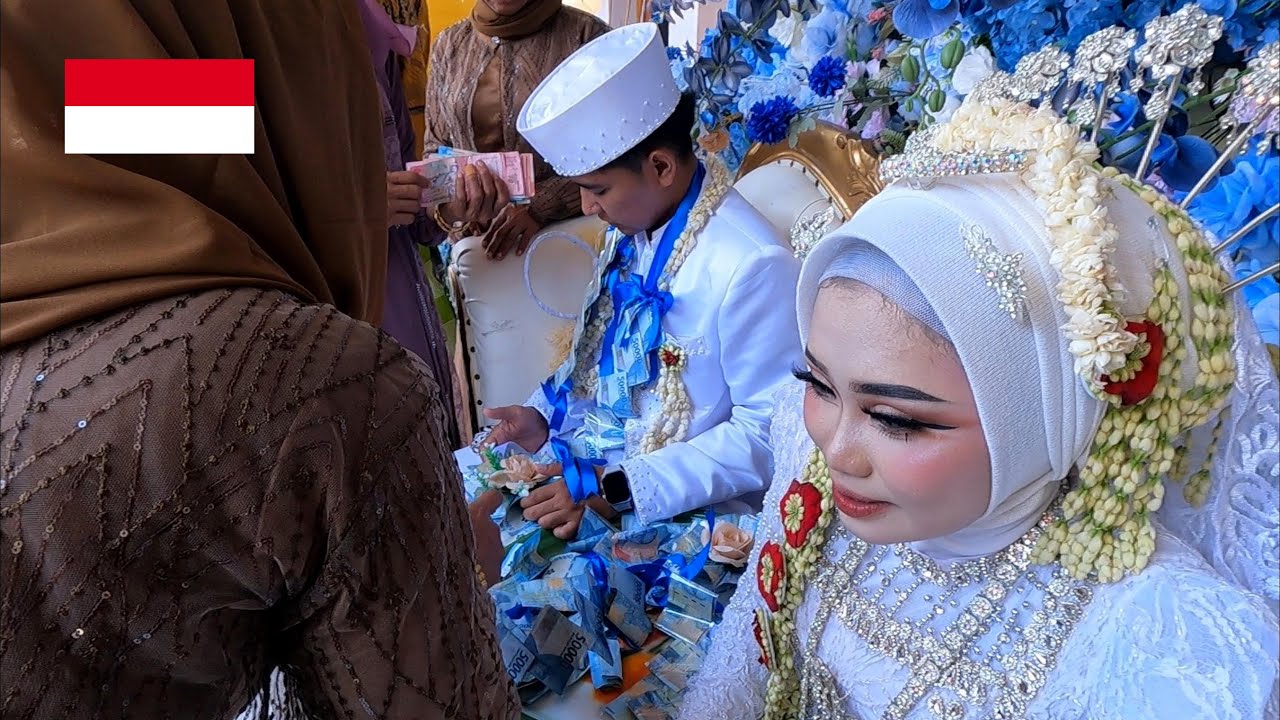 Village life in indonesia, muslim wedding in village, when visiting the groom's house