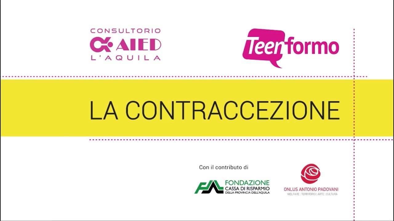 TEENFORMO: LA CONTRACCEZIONE