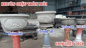 Các mẫu khuôn chậu tròn nhựa ABS có lòng trong phục vụ tết - Khuôn chậu Sơn Cương