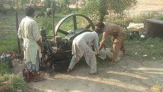 Amazing Starting Old Black Desi Engine |Ruston Hornsby Engine Starting |Diesel Engine Made By Pak