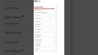 Pan Card Correction  Process 2023pan Card Namedobfather Name Online Update