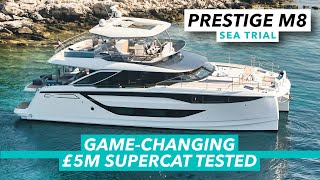 Gamechanging £5m supercat tested | Prestige M8 sea trial | Motor Boat & Yachting