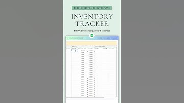 Inventory Tracker Google Sheets & Excel Spreadsheet
