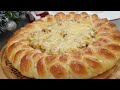 Открытый пирог с курицей. Тесто как пух