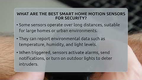 What Are The Best Smart Home Motion Sensors For Security? - Talking Tech Trends