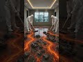 Amazing 3D Lava Epoxy Floor Transformation 🔥 | Luxury Bedroom Makeover