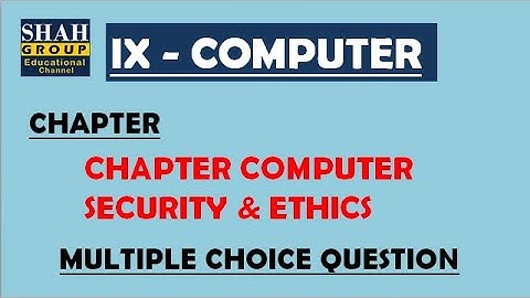 IX COMPUTER: MCQs Of  CHAPTER COMPUTER SECURITY & ETHICS : Test Link Is mentioned Below!