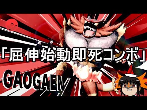 恐怖！即死コンボ教習会！ガオガエンの屈伸始動即死コンボ【スマブラSP】【ゆっくり実況】