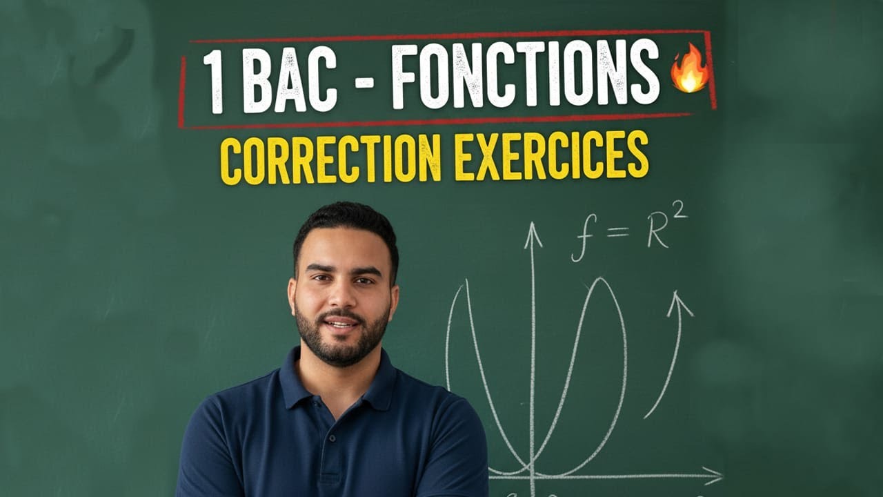 Maths 1 Bac : Généralités sur les Fonctions 📘 | تصحيح تمارين عموميات الدوال