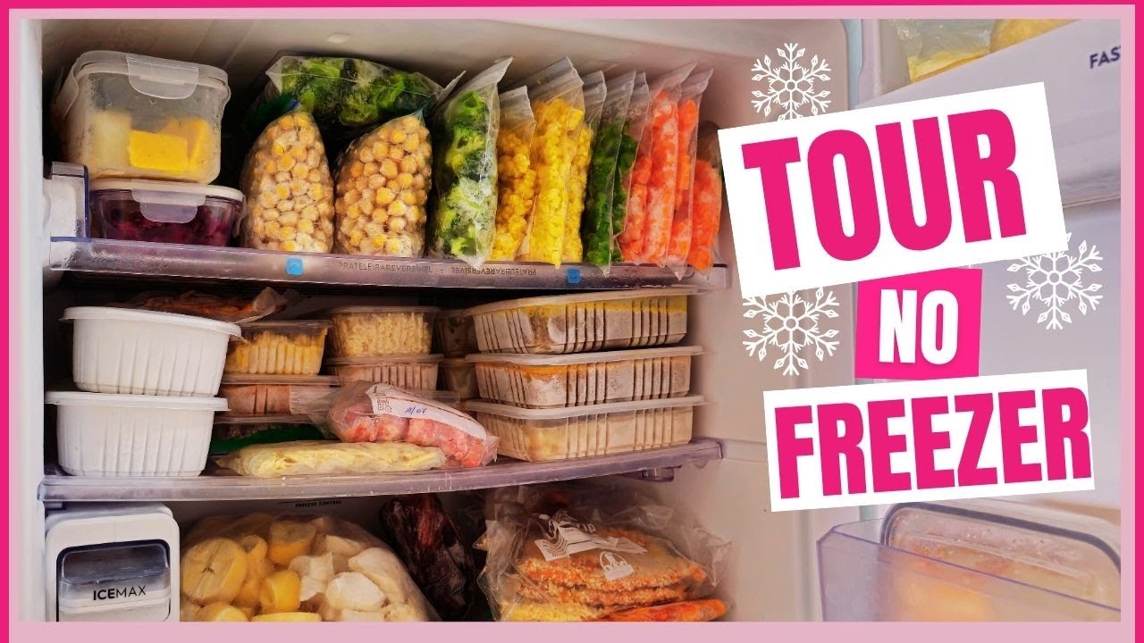 TOUR PELO MEU FREEZER | Como organizo meus congelados + dicas pra ganhar espaço