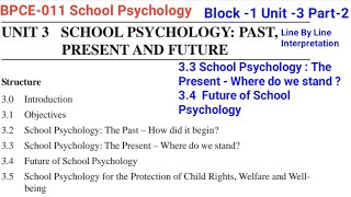 BPCE-011 School Psychology (B. A)