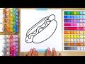 Relaxing Hot Dog Coloring | ASMR Coloring 🌭